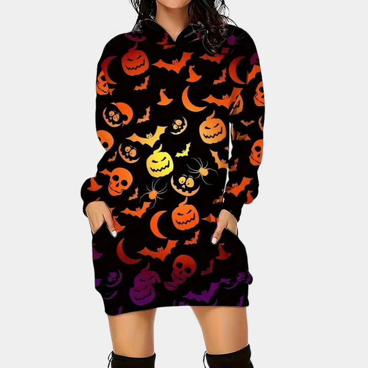 Zsusanna - Trendy dames halloween trui met capuchon