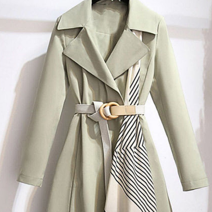 Aurembiaix - Luxe dames trenchcoat met elegante riem