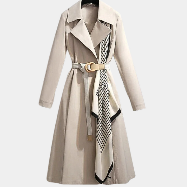 Aurembiaix - Luxe dames trenchcoat met elegante riem