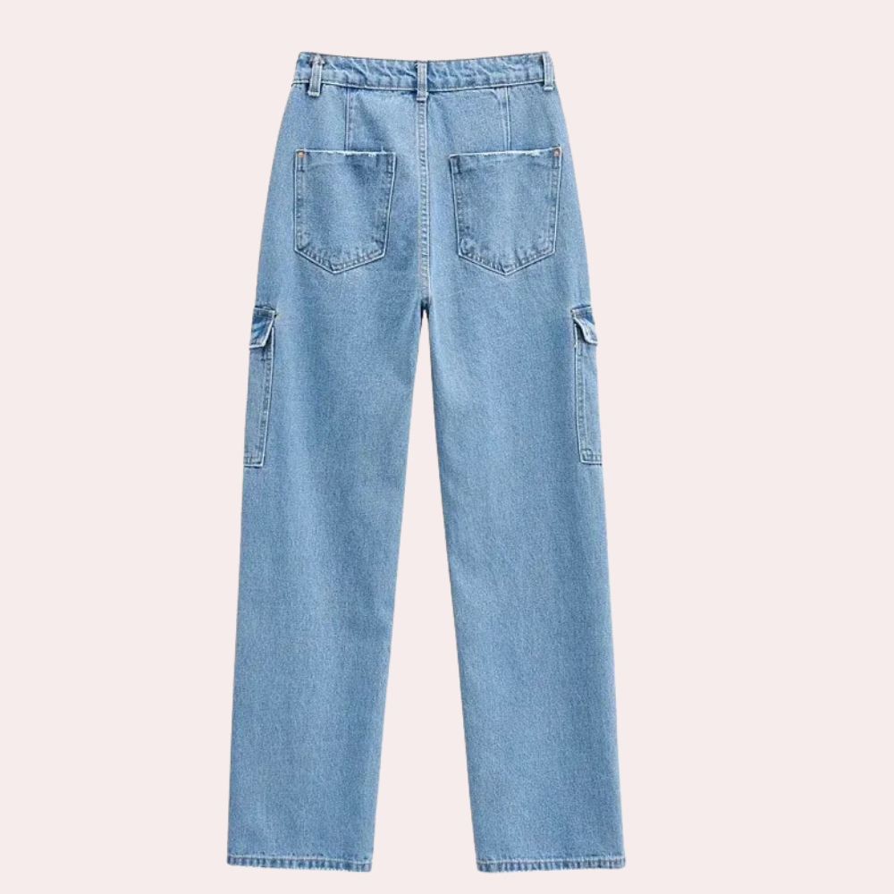 MAILANI - Stijlvolle Denim Cargo Broek voor Dames