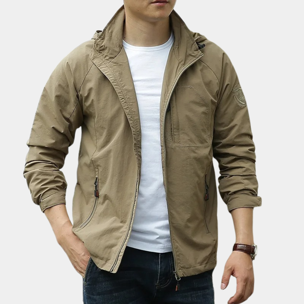 Khaki cargo zomerjas voor heren