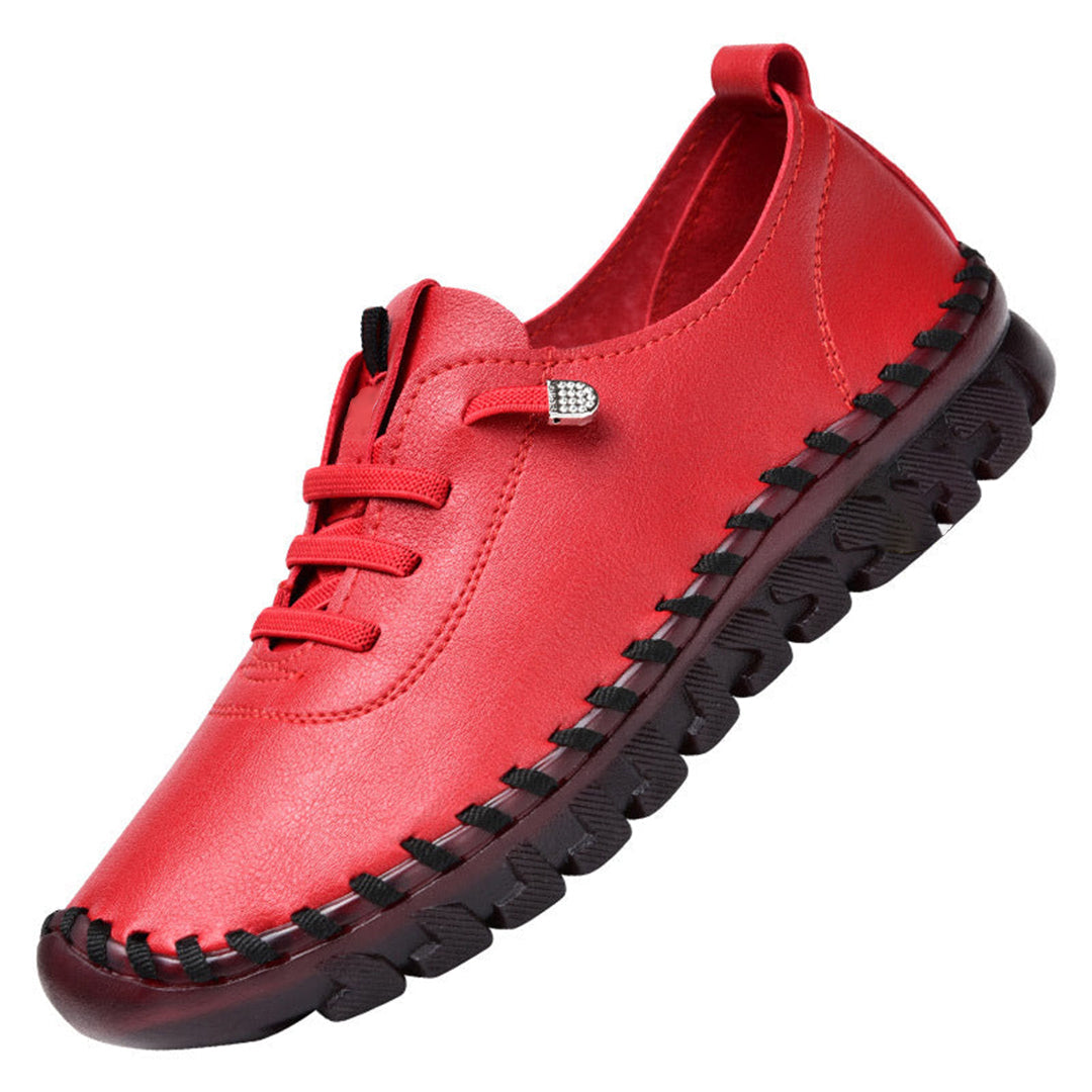 Rode ergonomische en comfortabele schoenen voor dames