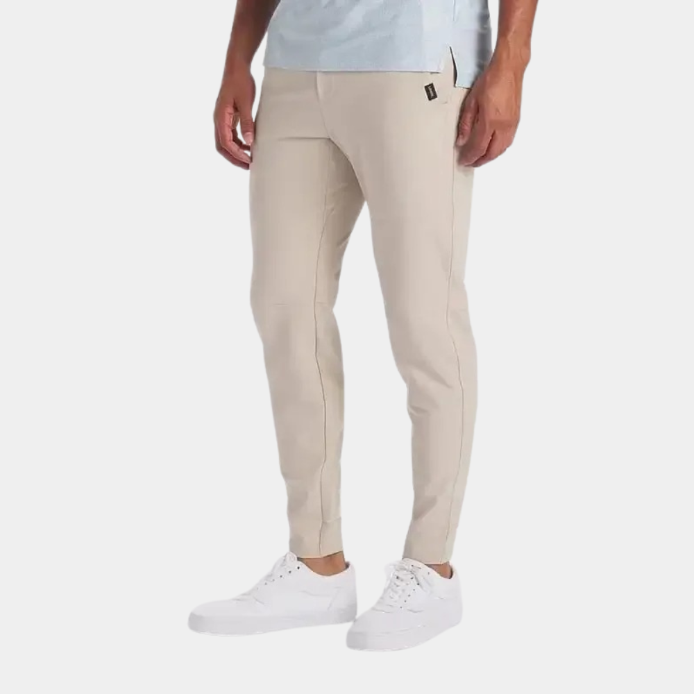 Beige stretch broek voor heren