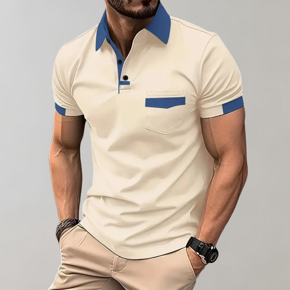 Beige poloshirt voor heren