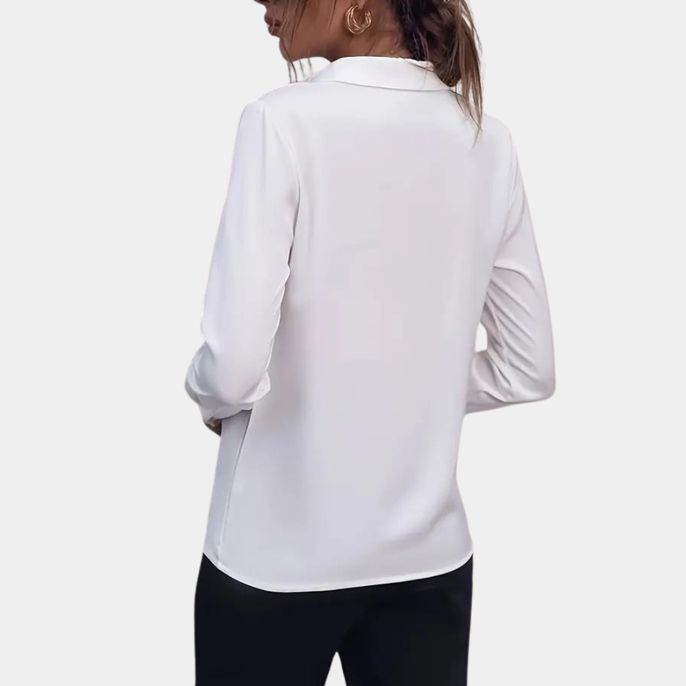 Witte effen blouse voor dames