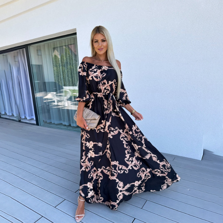 FALLON - Off shoulder maxi jurk