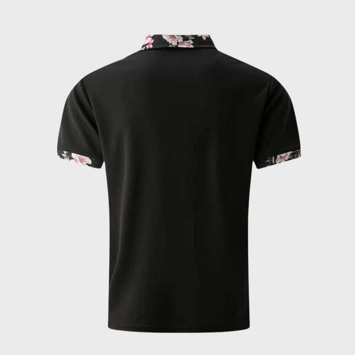 Sander - Herenpoloshirt met bloemenprint